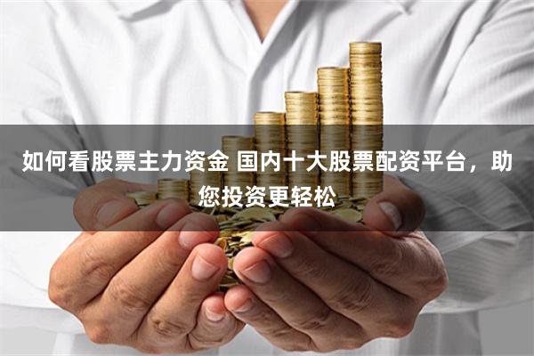 如何看股票主力资金 国内十大股票配资平台，助您投资更轻松